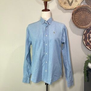 Ralph Lauren Denim Button Up Shirt Size Large